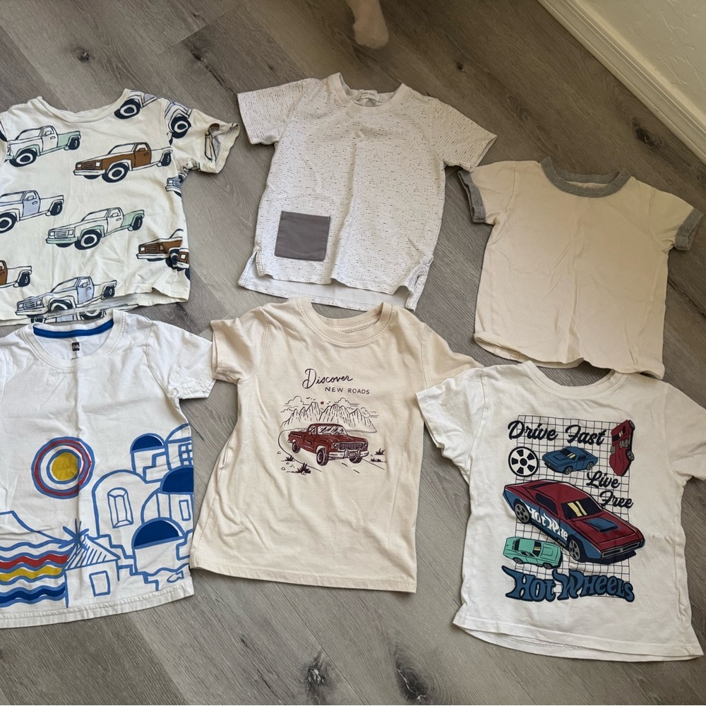 Set of 6 Graphic T-Shirts for boys 4-6T